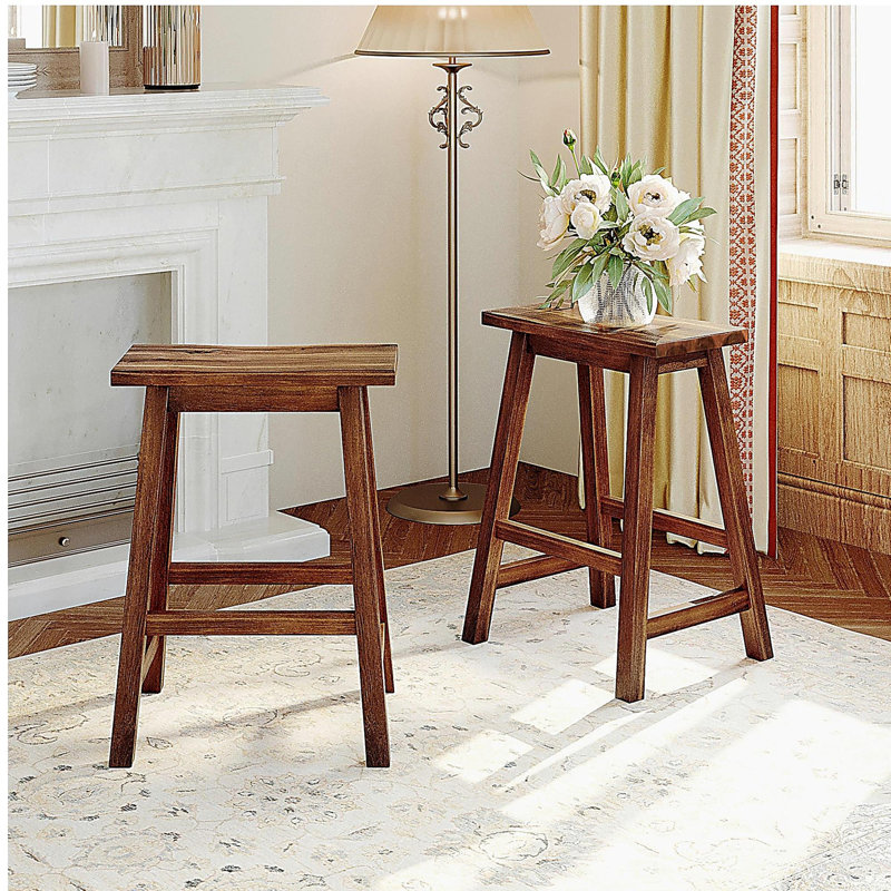 Ensemble de chaises de salle à manger en bois de style campagnard 2 pièces TopMAX Farm Style Country, couleur noyer, convient aux petits espaces