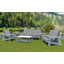 Canapé d'extérieur simple avec coussin pour toutes les saisons HiPS, durable et confortable pour le patio et le jardin