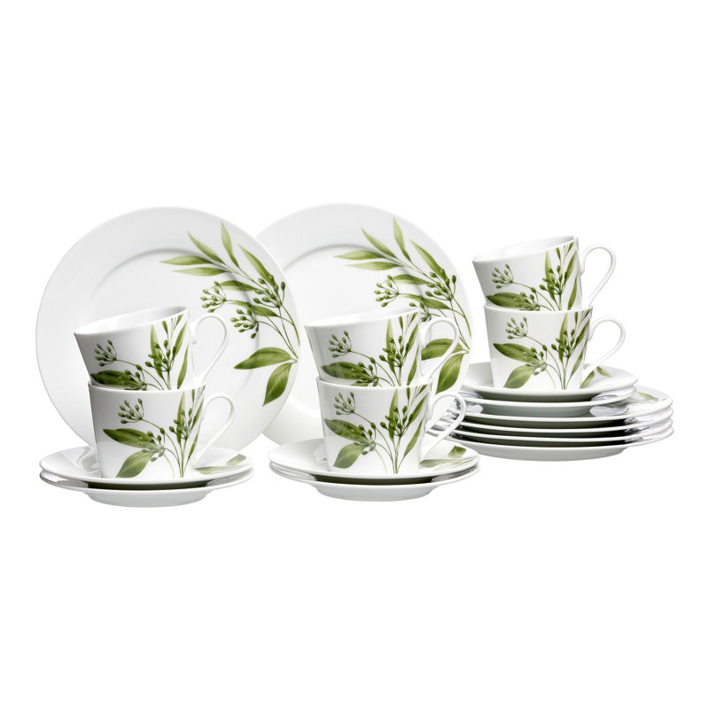 18-Piece Evora Porcelain Crockery Set For 6 People