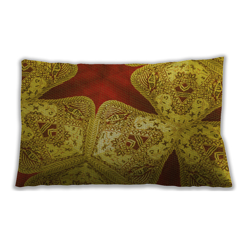 Coussin à motifs 2040, Synthétique, Orange