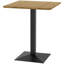 Table de salle à manger carrée Jamarea avec piètement en acier pour salle à manger