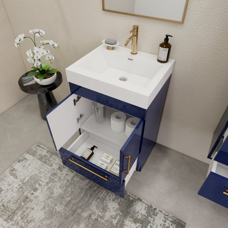 24" Single Bathroom Vanity Set, Night Blue