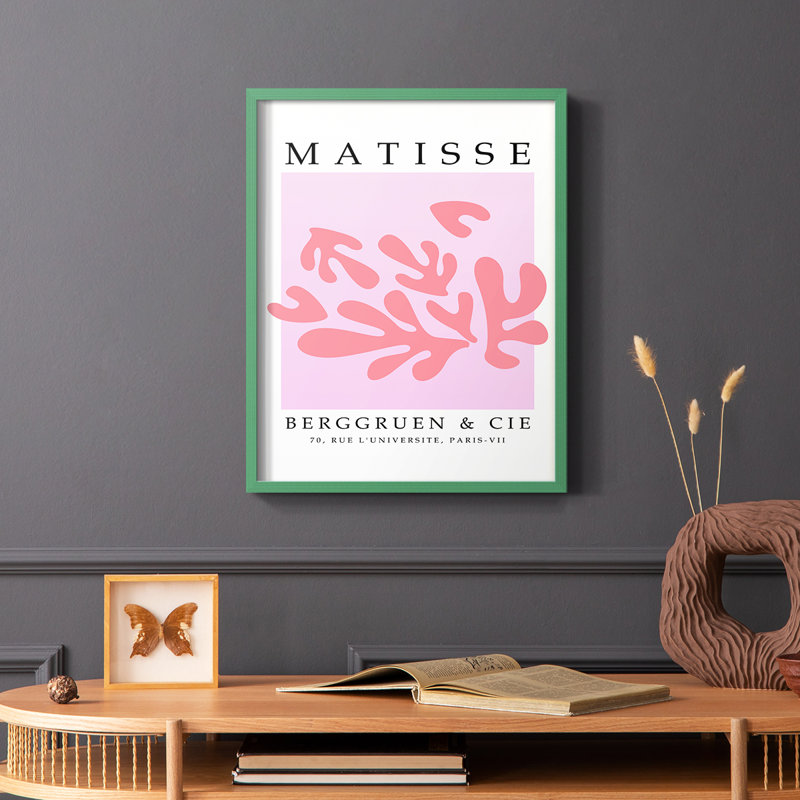 Matisse CECXLII, reproduction encadrée - bois massif, H 20 po x l 16 po, Vert