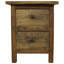 Table de chevet, table d'appoint rustique avec 2 tiroirs, bois massif récupéré, brun 15,7 po x 11,8 po x 20,1 po