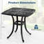 Square Outdoor Bistro Table With Umbrella Hole , 54cm cm W 54cm cm D