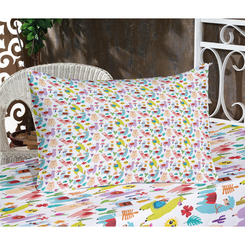 White Twin Microfiber Animal Print Bedding Set