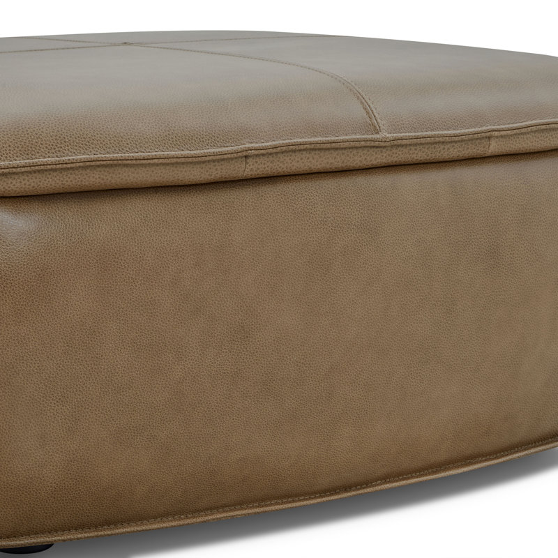 Sana Genuine Italian Leather Storage Ottoman