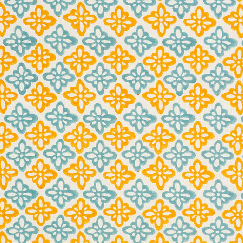 Schumacher x Molly Mahon Pattee Fabric, Yellow