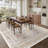Area Rugs For Living Room,Non-Slip Backing Washable Rugs,Vintage Large Area Rug，Stain Resistant Home Decor Rug (Orange,8'X10')