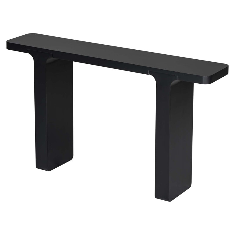 Elegant Acacia Veneer Console Table, Black