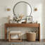 Console 70,87 "en bois avec 3 tiroirs, table d'appoint moderne pour le salon, le couloir et les petits espaces