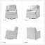 Chaise berçante pivotante en duvet et mélange de coussins 30 po Lucie-400842024