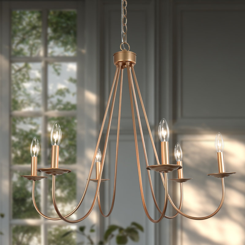 Lustre doré moderne 6 lumières Modern