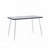 Rectangular Dining Table with Double-Layer Tempered Glass and Silver Metal Legs (47.3", Seats 4-6)-1226318838
