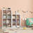 Bookshelf with Storage Bins, 8-Cube Storage Organizer Wooden Bookcase Open Book Shelf, White