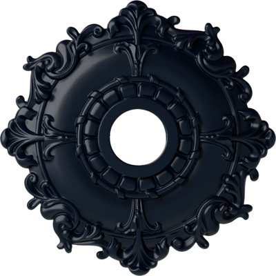 Médaillon de plafond classique Endurathane de 18 5/8 po de diamètre intérieur 4 po x P 1 1/8 po (convient aux auvents jusqu'à 12 3/4 po), finition de foyer en pierre peinte à la main