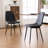 Kavi Minimalist Dining Chairs Faux Leather Upholstered Seating With Cushioned Backrest & Sturdy Metal Legs, Ideal For Home, Kitchen, Dining Room, Bedroom-1456313073