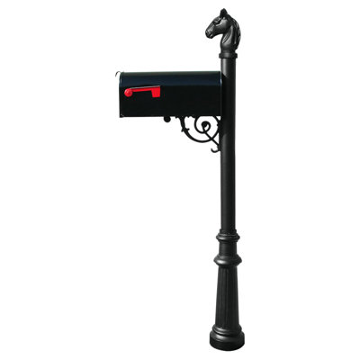 Lewiston Mailbox Aluminum Post Mounted Mailbox with Magnetic Closure