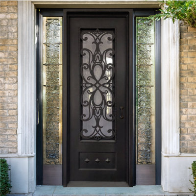 Magnolia Noir Single Iron Door