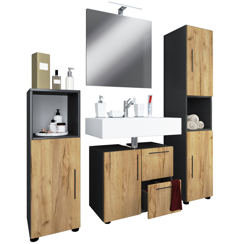 Rathe Bathroom Furniture Suite, Black