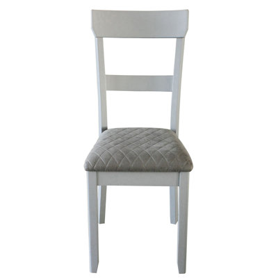 Fauteuil à dossier (2), siège en tissu gris, pieds de salle à manger, fauteuil de 2, rembourré,