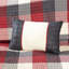 6 pièces courtepointe à chevrons, rouge, double / grand, thème Buffalo Plaid, housse de literie douce et moelleuse lavable à la machine