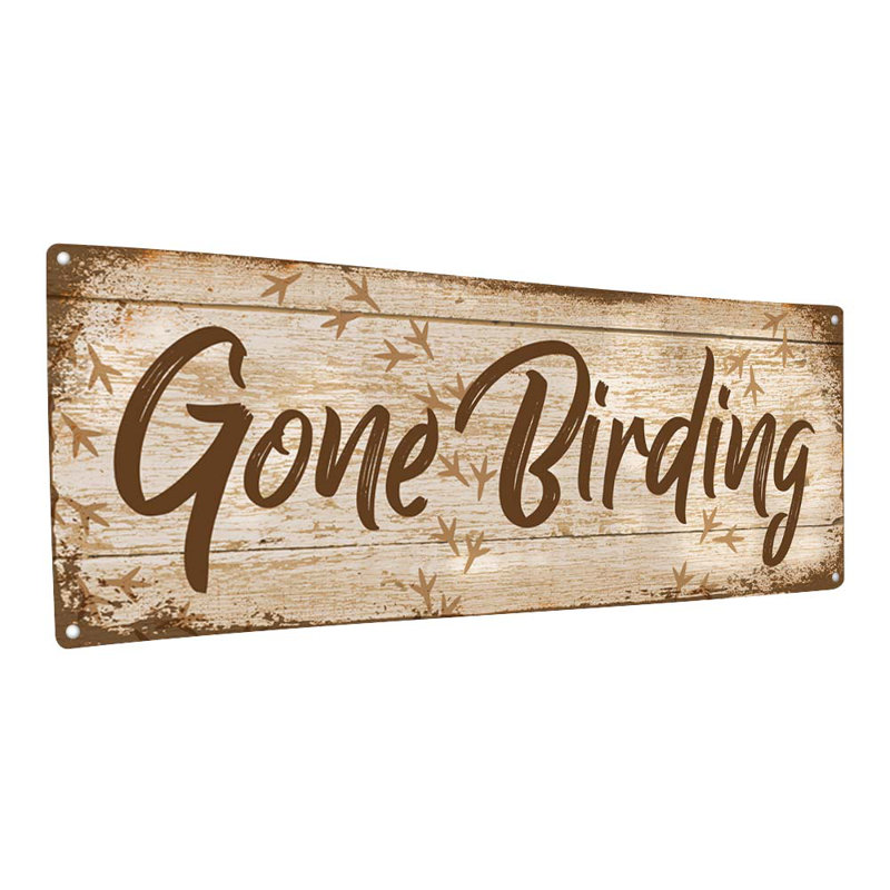 «Gone Birding», impression sur métal