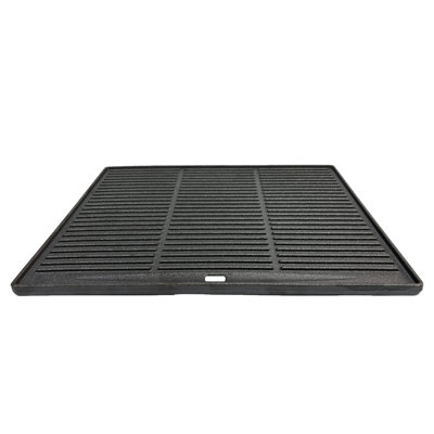 Barbecue en fonte réversible 18 po x 14 po - Carré, plat et inégal, steak idéal, sécuritaire, carré nettoyable et fiable, équilibré par la chaleur