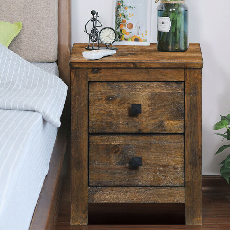 Table de chevet 2 tiroirs Humes