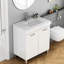 Single Bathroom Vanity with @Solid + Manufactured Top