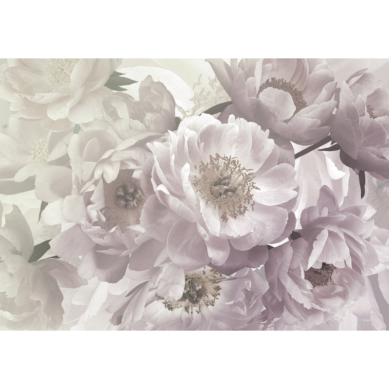 Adhésif mural floral pelez et collez - Pensée fleurie, L 110 po x l 154 po