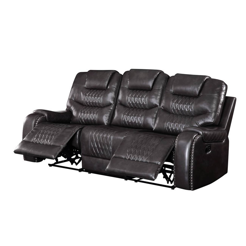 Canapé inclinable en cuir synthétique Braylon