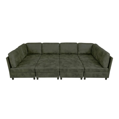 Canapé modulaire en similicuir rembourré