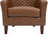 Edvardas Upholstered 29.11 Wide Brown Faux Leather Tufted Barrel Club Chair with Nailhead Trim-591144635