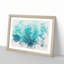 Teal Blue Forest Watercolour - Picture Frame Graphic Art Print on MDF-56741082-56741081