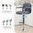 Tavion Adjustable Swivel Faux Leather Bar Stool with Armrests and Footrest-1981937062