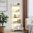 5-Tier Metal Ladder Bookcase with Lighting-2138595422