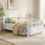 Lit plateforme simple en bois pour enfants, lit simple en bois à profil bas avec rails pour filles et garçons, blanc (conception brevetée)-968443405-968443409