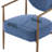 Woven Fabric Upholstered Dining Chair Kitchen Chair Arm Chair, with Wood Grain Iron Frame Legs-100729773-100729774