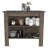 Kitchen Island, kitchen table 35" H, Four Legs, Three Open Storage Shelves,