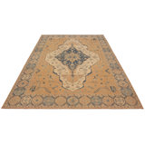 Aleeka One-of-a-Kind Rectangle 9'11" X 14'2" 1990's Wool Area Rug