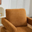 Fauteuil d'appoint pivotant revêtu de tissu bouclé-112730292