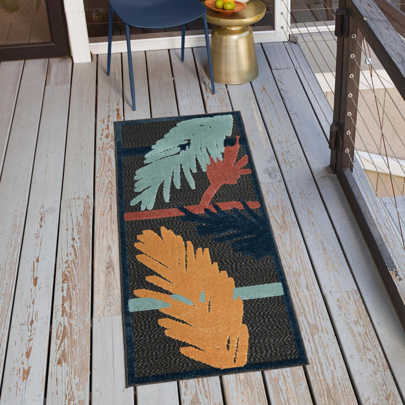 Parley Floral Indoor / Outdoor Rug, Runner 2' x 10'