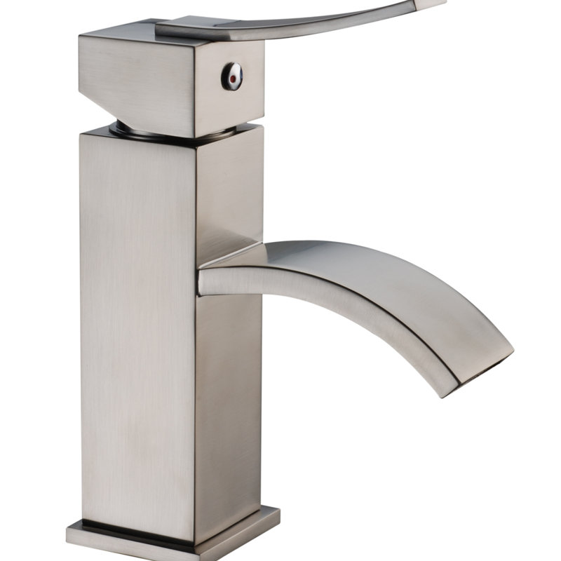 Single-handle Bathroom Faucet with Drain Assembly, Brushed Nickel