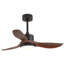 Hot Ventilateur de plafond noir moderne de 42 pouces avec lumière 3 pales ABS Moteur à courant continu réversible à télécommande avec DEL à intensité variable-429461947-429461940