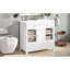 Meuble-lavabo moderne élégant avec lavabo, bois aggloméré blanc, rangement idéal pour la salle de bain