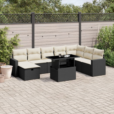 Ensemble de canapé de jardin à pieds réglables Vidaxl