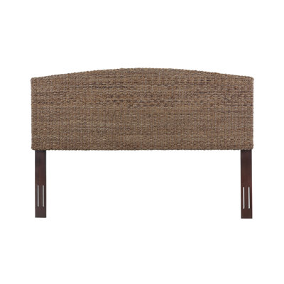 Queen Wicker Banana Leaf Panel Headboard Adjustable bed