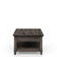 Table d'appoint avec plateau de rangement rustique gris rustique et tablette de rangement