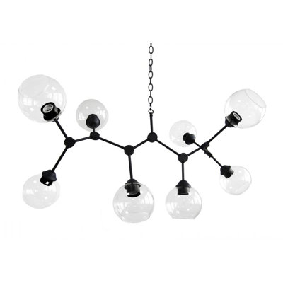 Dagney 8 - Light Steel Dimmable Kitchen Island Drum Chandelier
